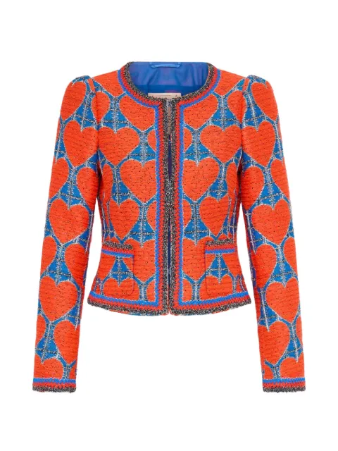 MAISON COMMON heart-print bouclé jacket