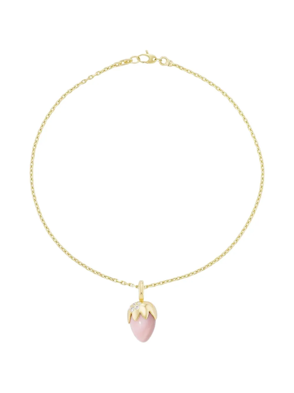 Uniform Object pink opal diamond necklace