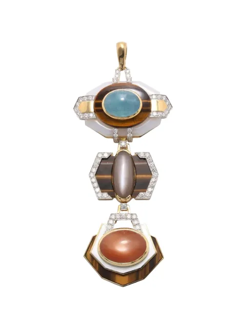 David Webb Anhänger mit Aquamarin und Diamant