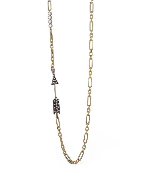 Sylva & Cie bow and arrow diamond  necklace