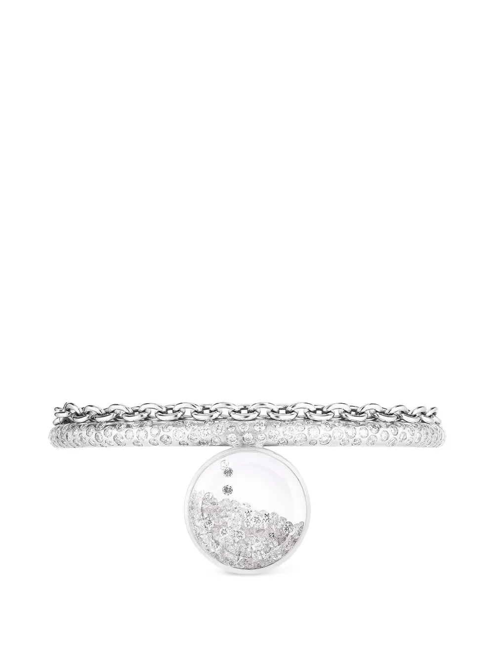 Moritz Glik Bracciale rigido Bambole con diamanti - Argento