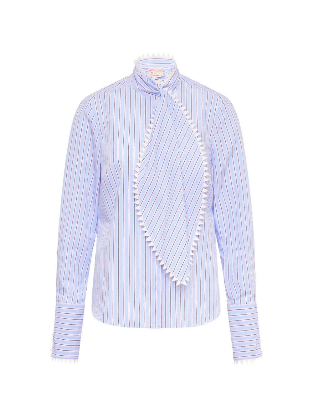 MAISON COMMON striped poodle-print blouse - Blue