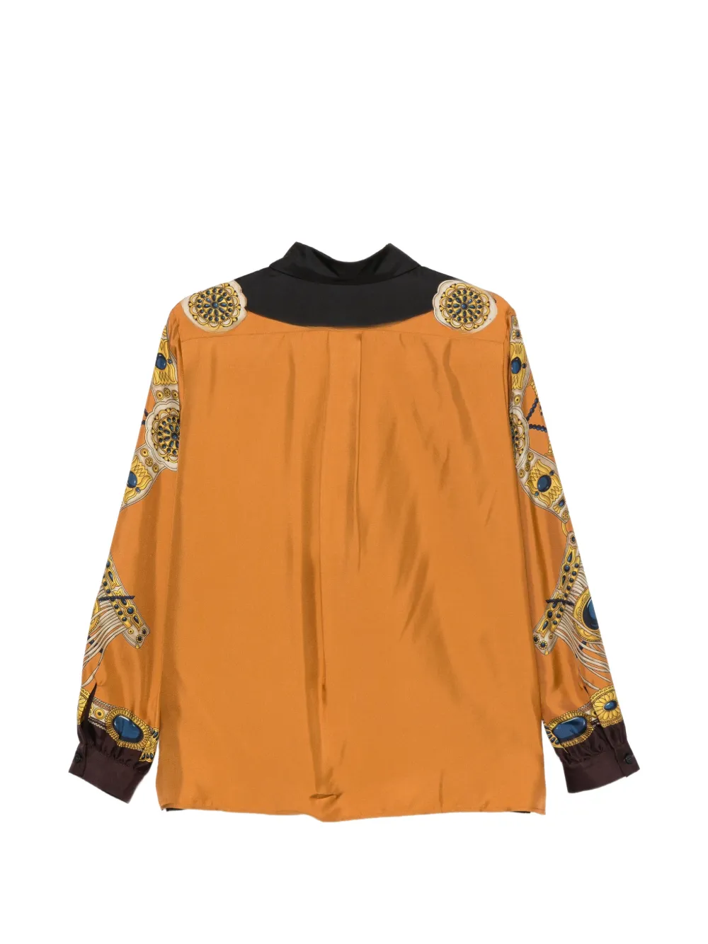 ETRO Zijden blouse met print Oranje