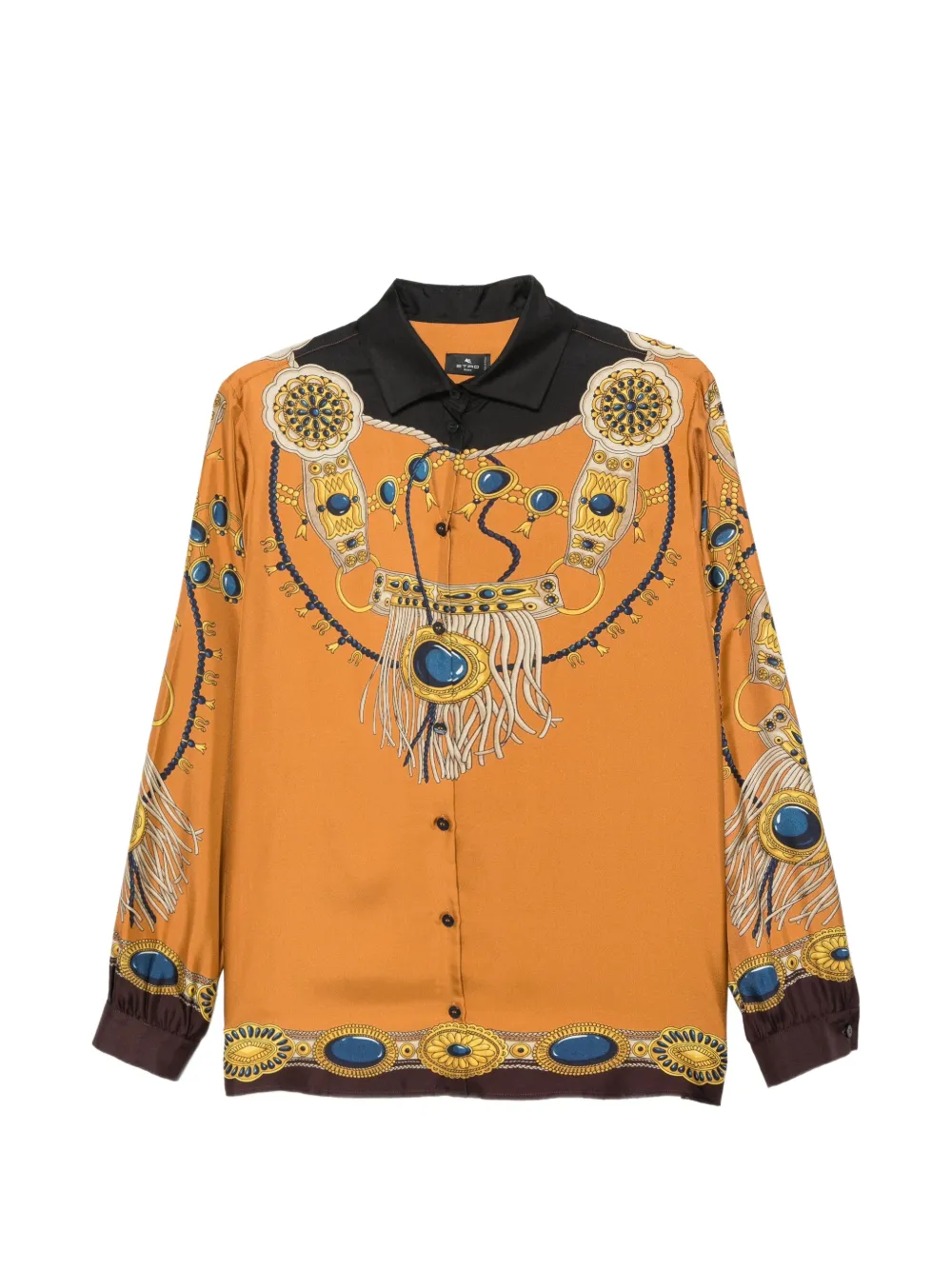 ETRO jewellery-print silk shirt