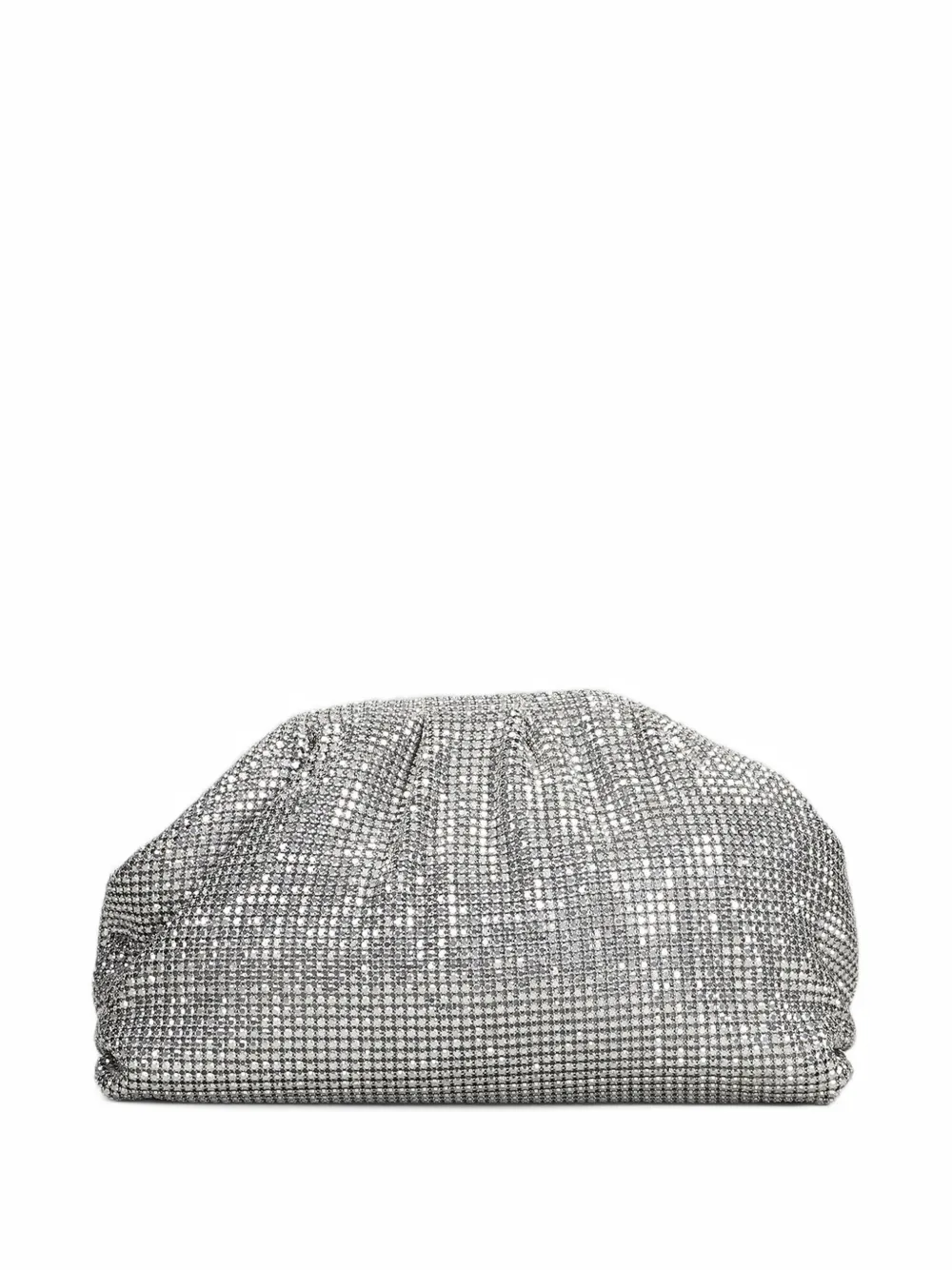 TWENTY FOURHAITCH Petra crystal-embellished clutch bag Zilver