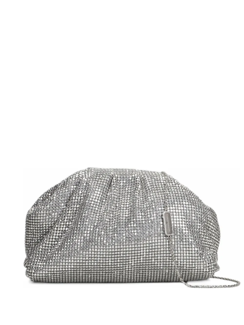 TWENTY FOURHAITCH Petra crystal-embellished clutch bag - Silber