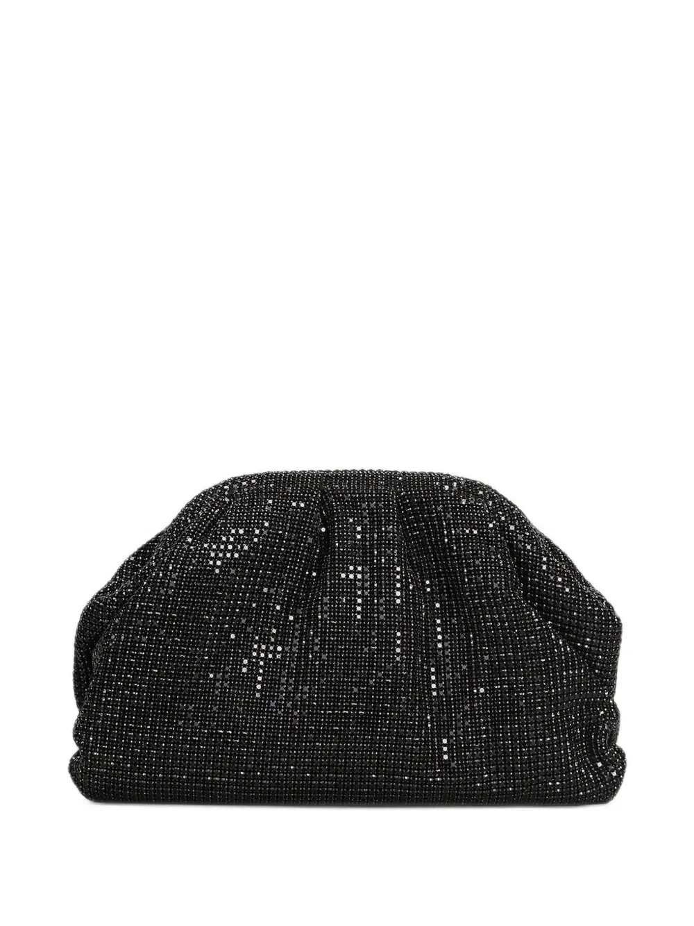TWENTY FOURHAITCH Petra rhinestone-embellished clutch bag Zwart