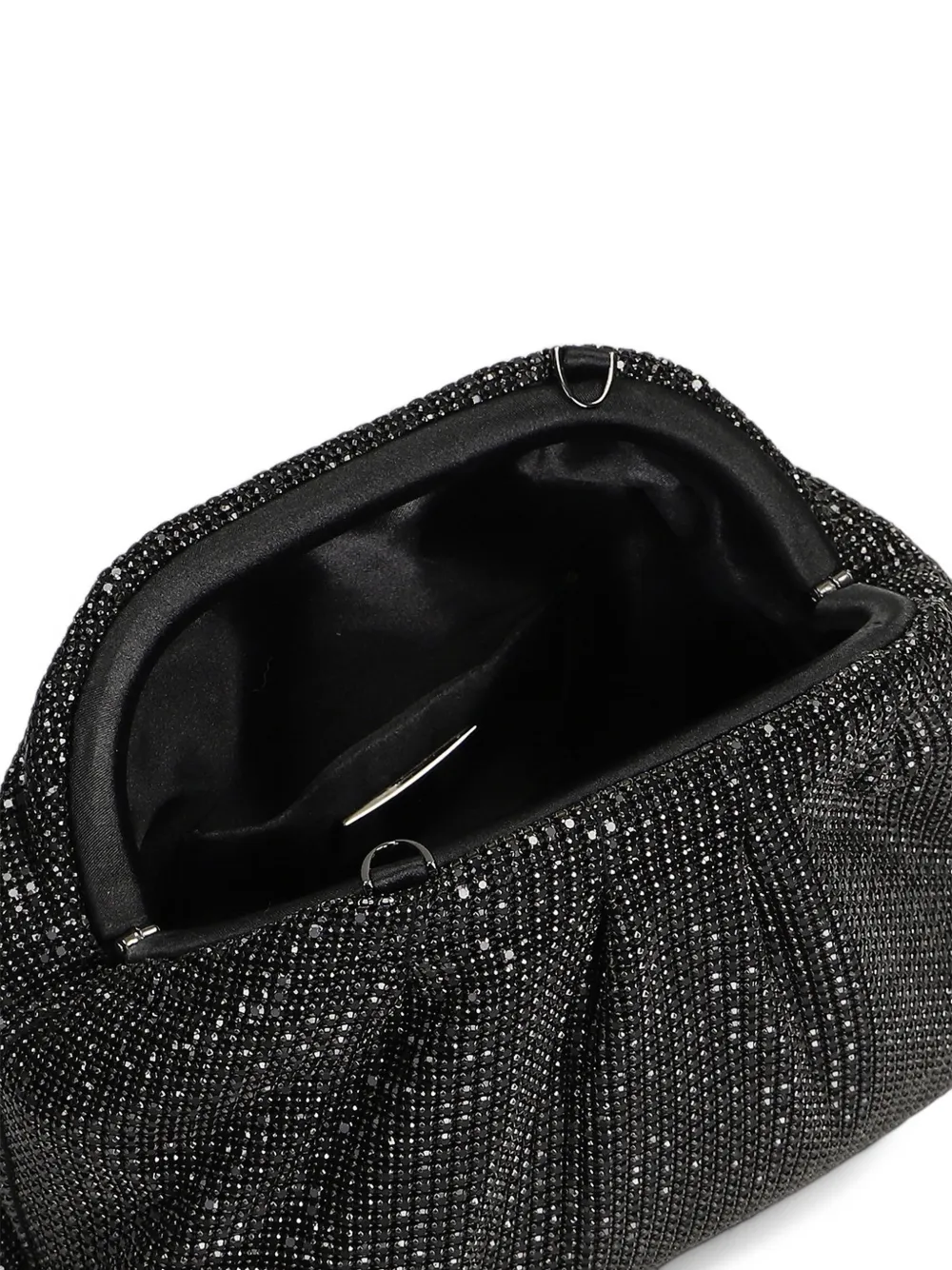TWENTY FOURHAITCH Petra rhinestone-embellished clutch bag Zwart