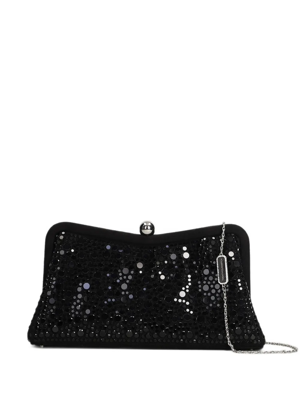 TWENTY FOURHAITCH Elinea crystal-embellished clutch bag - Schwarz