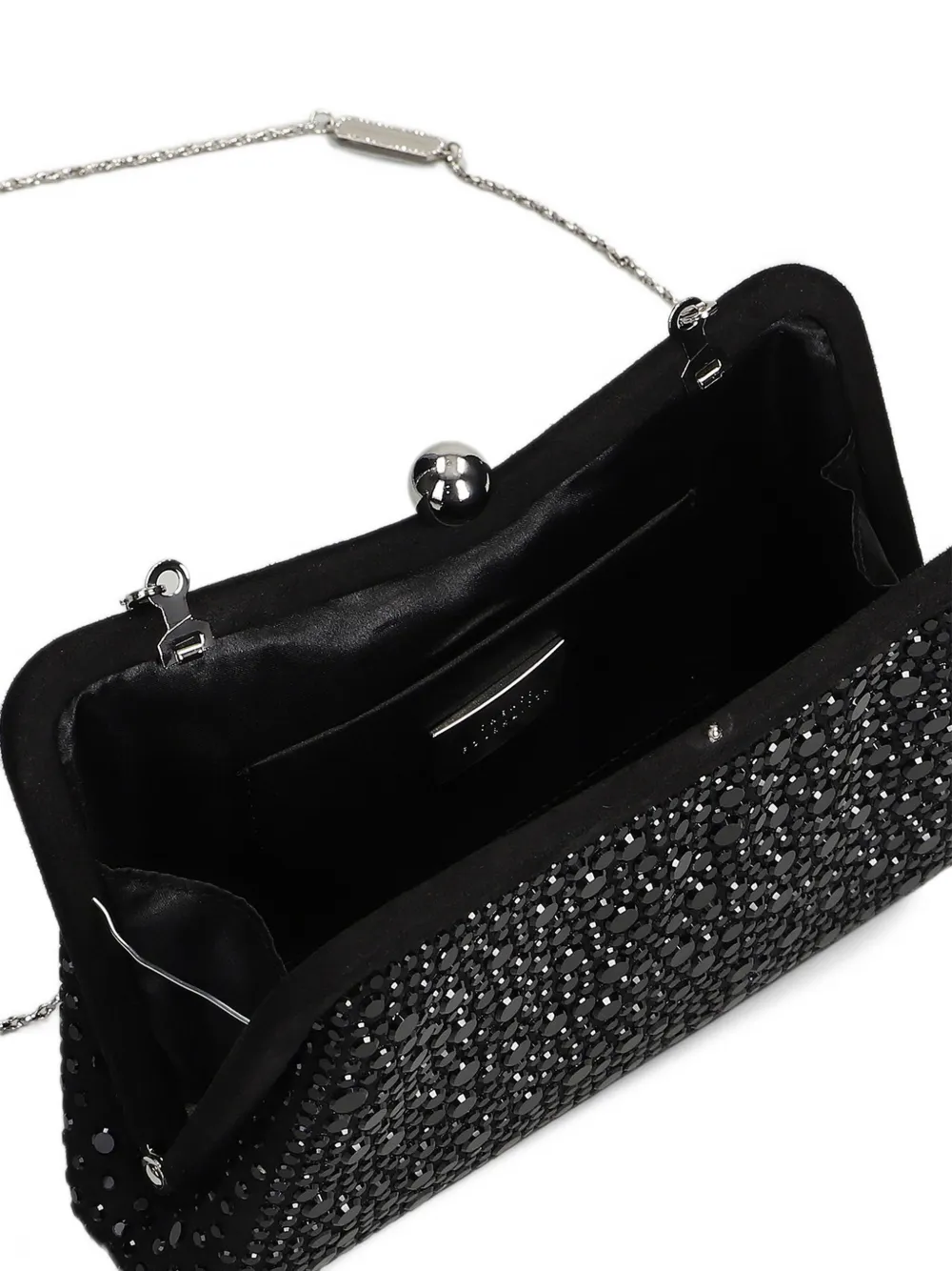 TWENTY FOURHAITCH Elinea crystal-embellished clutch bag Zwart