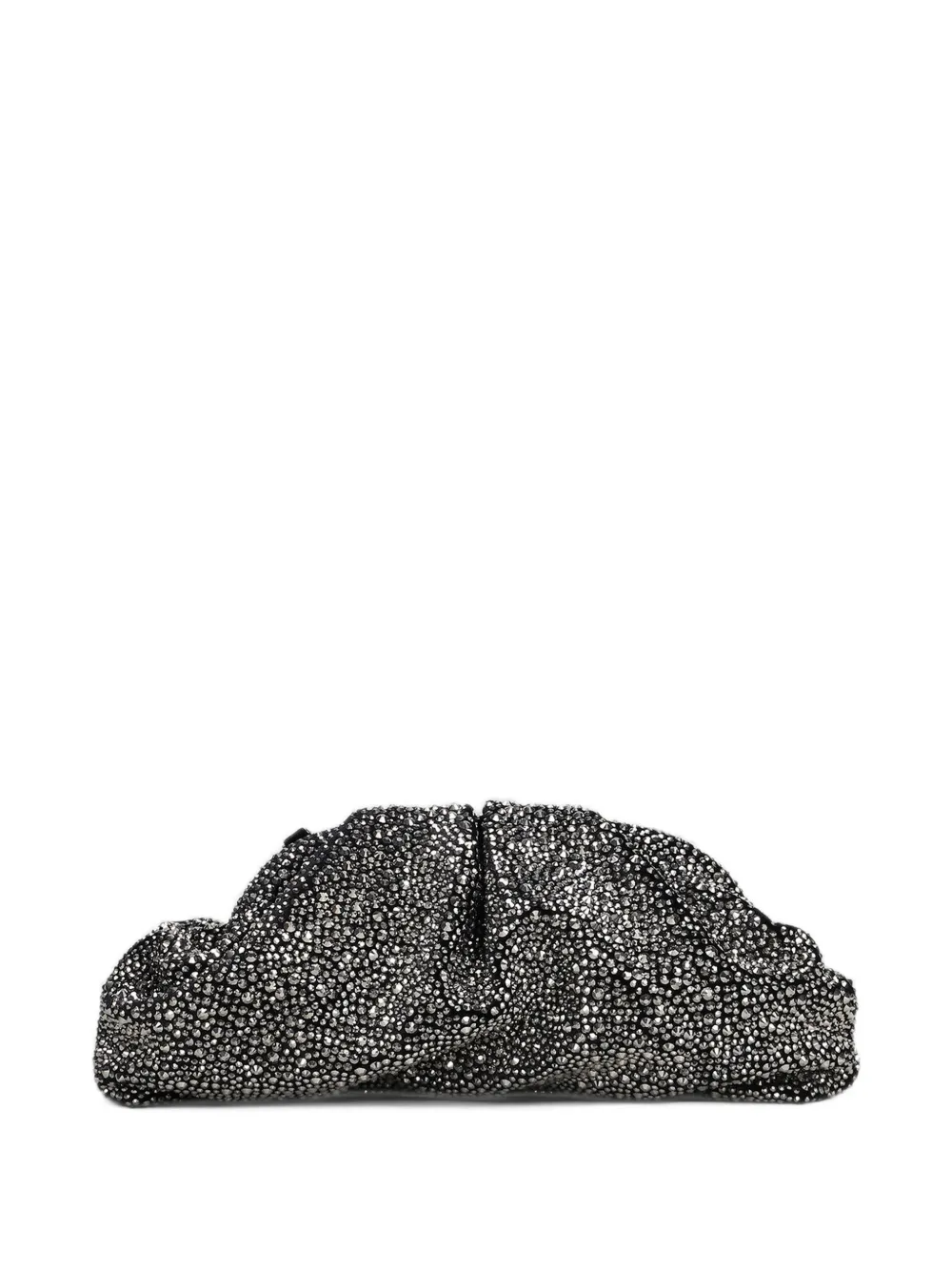 TWENTY FOURHAITCH Mirach crystal-embellished clutch bag Zilver