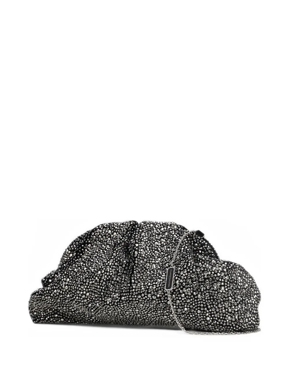 TWENTY FOURHAITCH Mirach crystal-embellished clutch bag Zilver