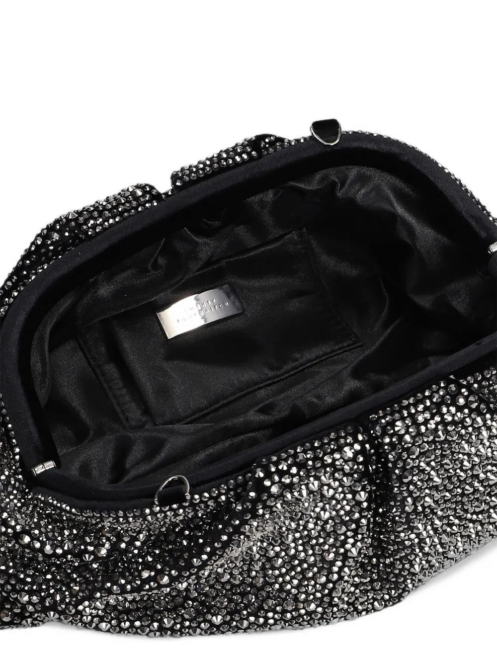 TWENTY FOURHAITCH Mirach crystal-embellished clutch bag Zilver