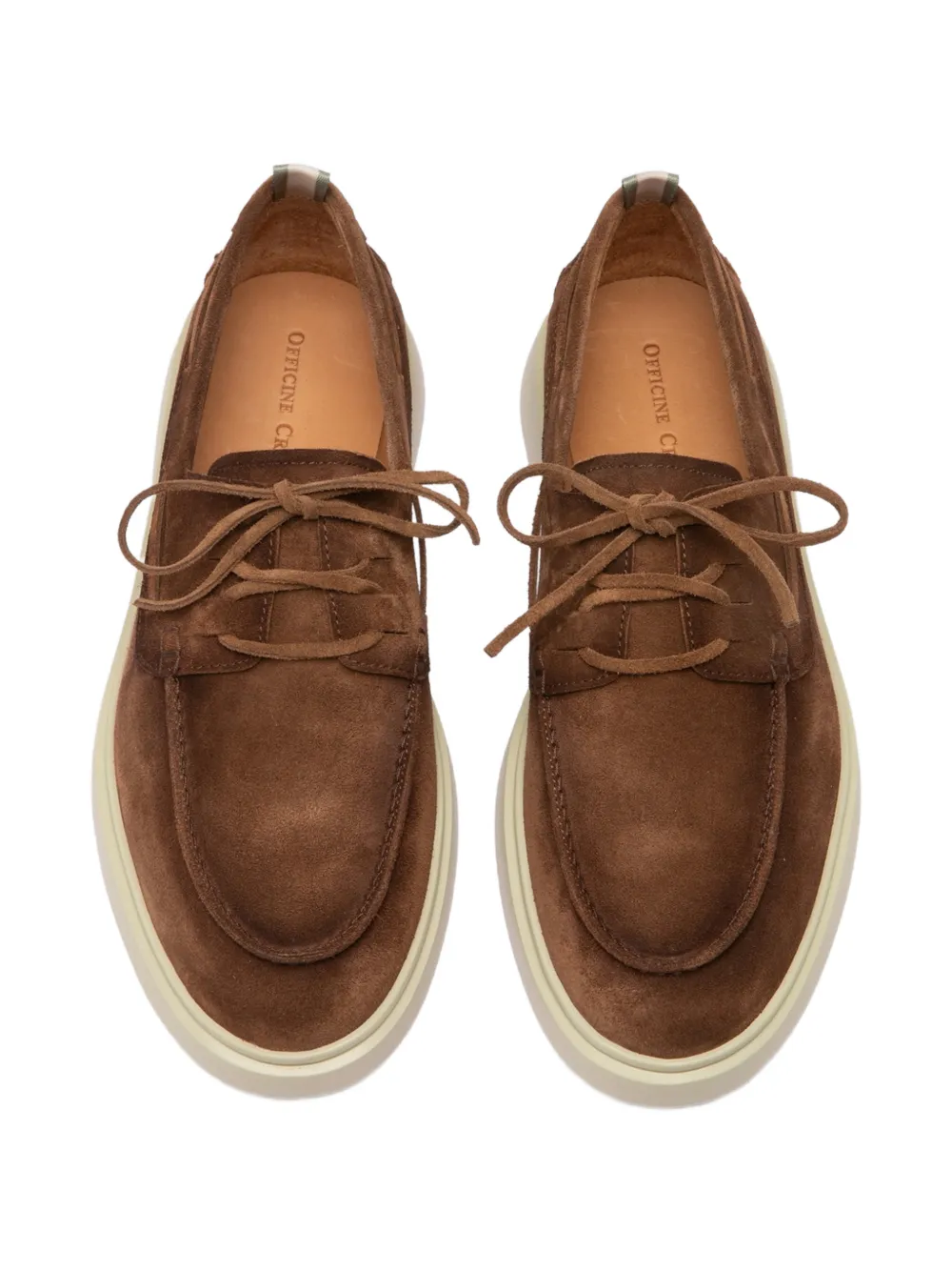 Officine Creative Bones 013 lace-up boat shoes Bruin