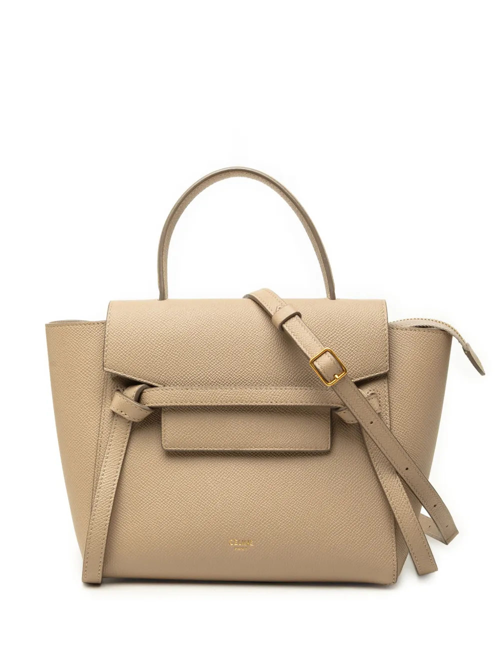 Celine Pre-Owned 2018 Nano Gürteltasche aus gekörntem Kalbsleder - Nude
