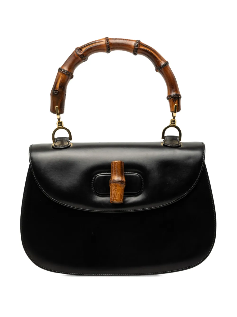 Gucci Pre-Owned 20th Century Calfskin Bamboo Night satchel - Black