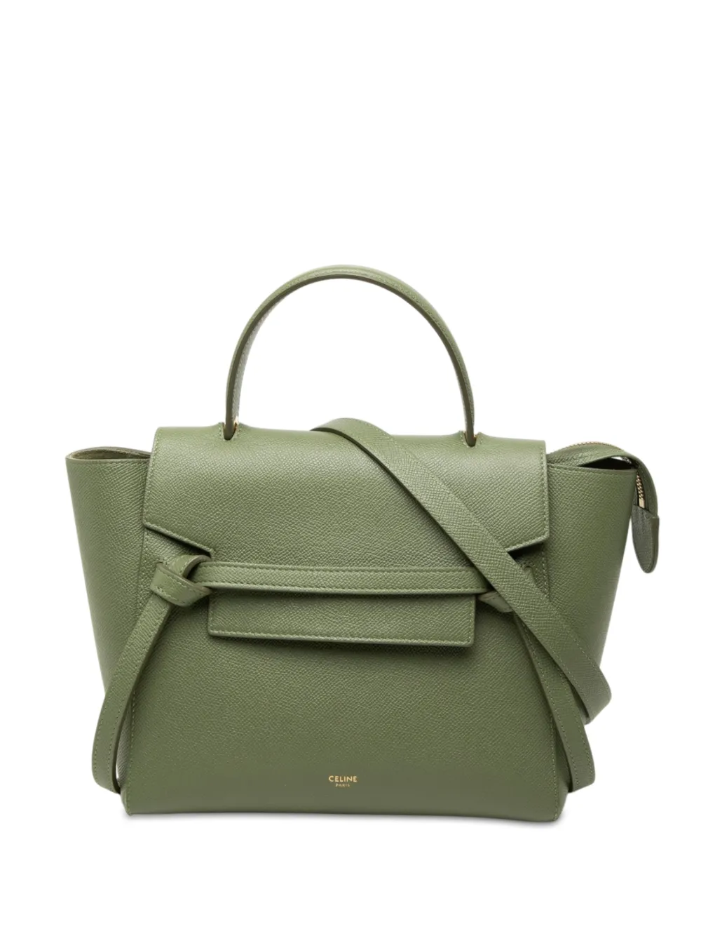 Celine Pre-Owned mini sac banane en cuir de veau grainé (2009) - Vert Celine Pre-Owned mini sac banane en cuir de veau grainé (2009) - Vert