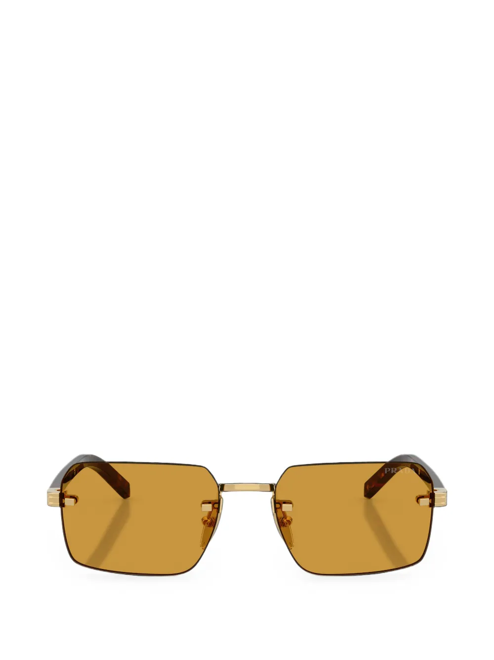Prada rimless rectangle-frame sunglasses · 55