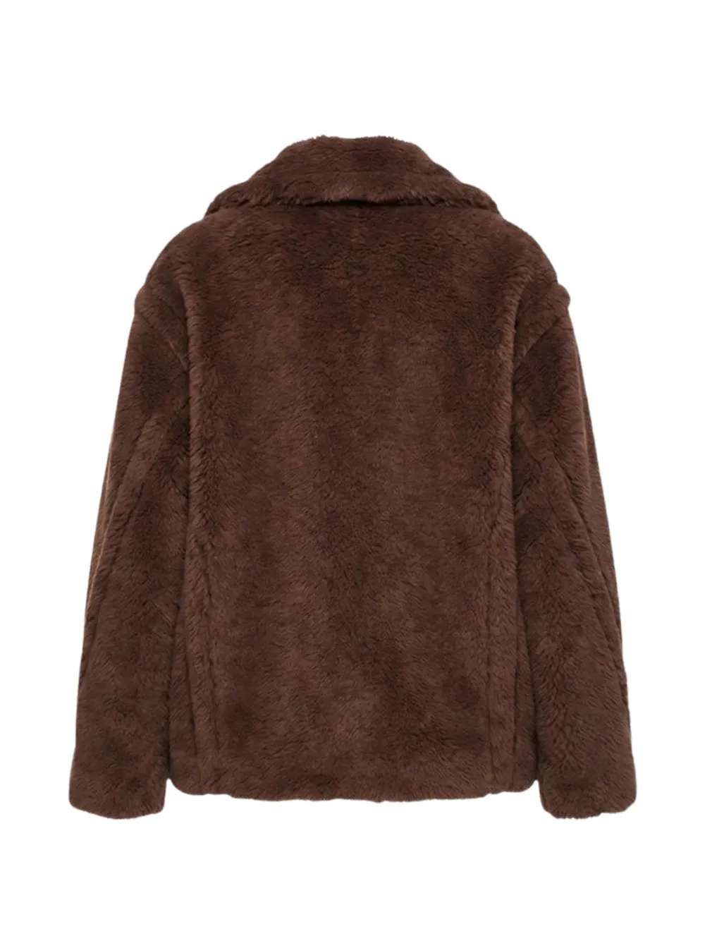 Max Mara Alcuno jack van imitatiebont met dubbele rij knopen Bruin