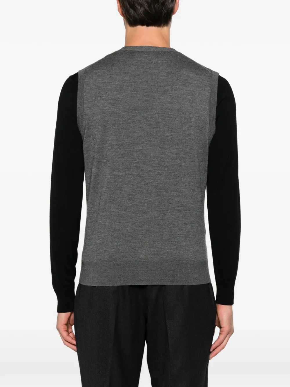 Corneliani button-up V-neck vest Grijs