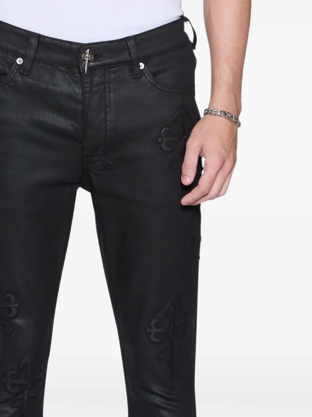 Ksubi Van Winkle Backstage jeans met applicatie Zwart