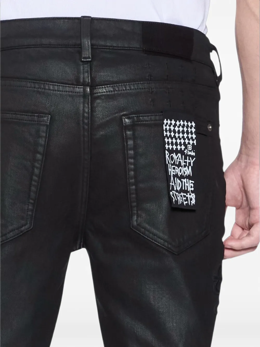 Ksubi Van Winkle Backstage jeans met applicatie Zwart