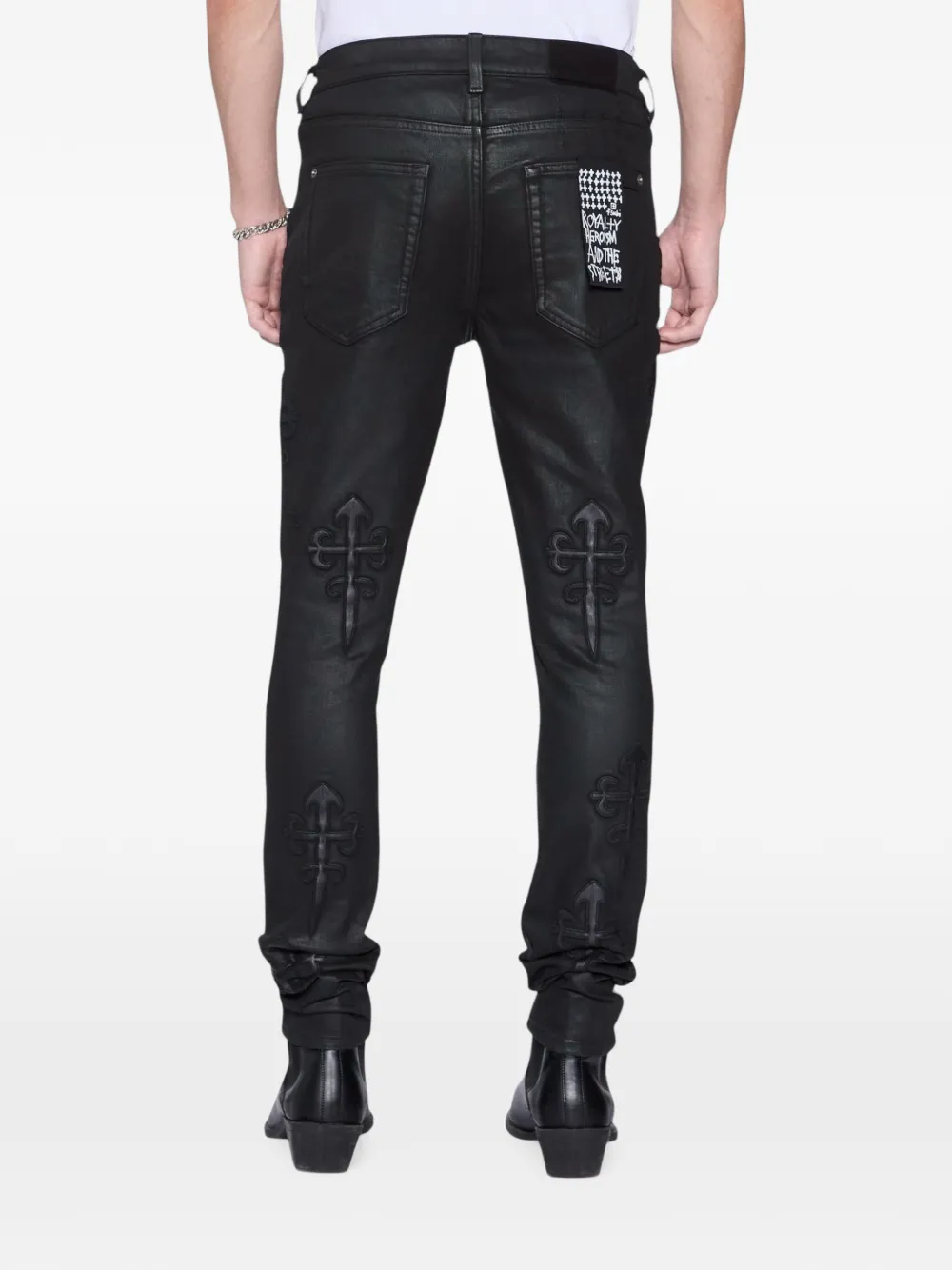 Ksubi Van Winkle Backstage jeans met applicatie Zwart