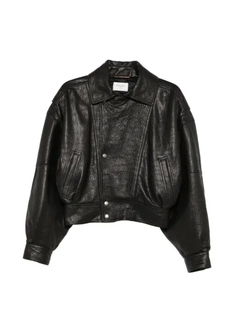 Saint Laurent grained leather bomber jacket