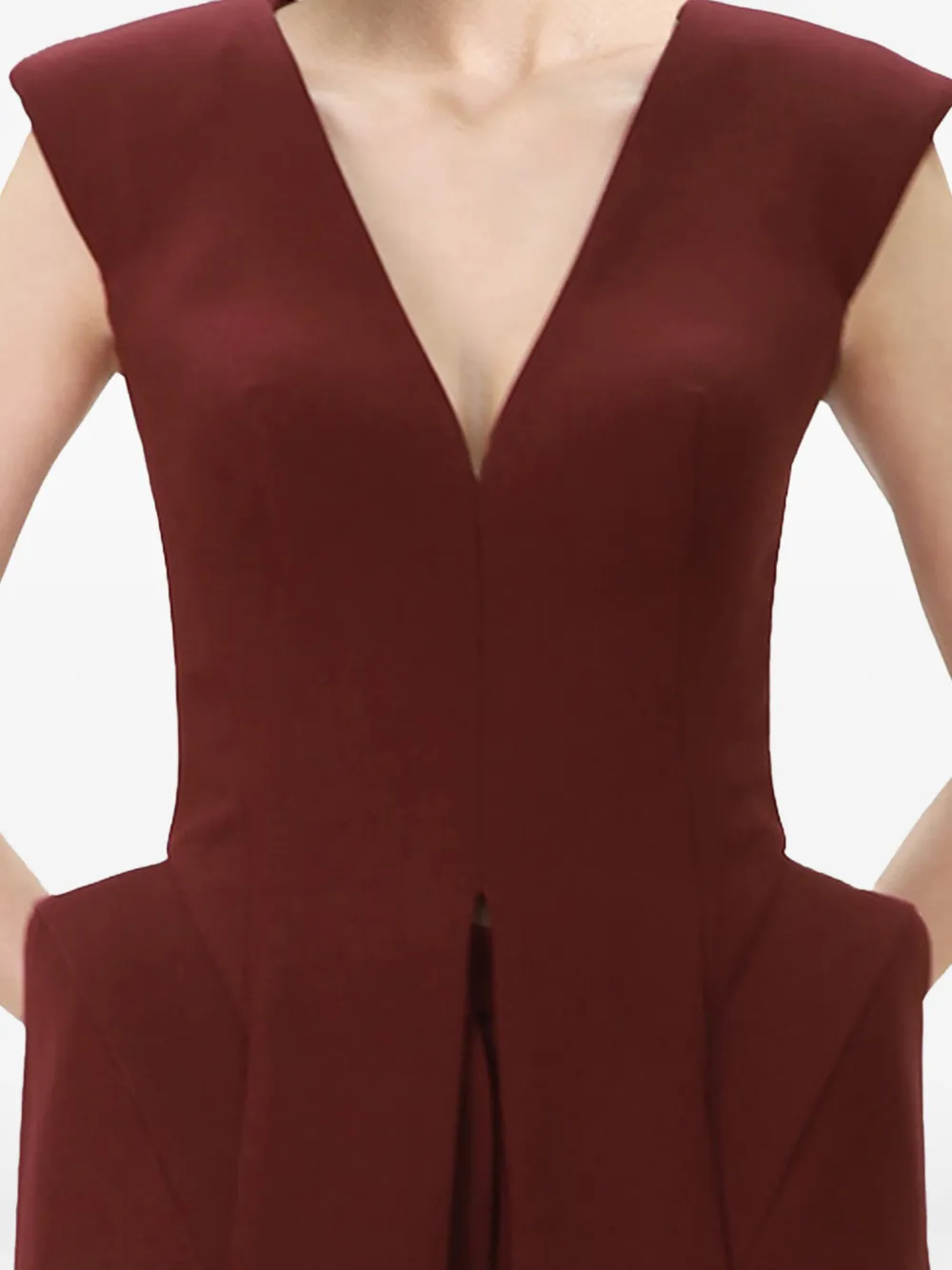 Gemy Maalouf Top met V-hals Rood