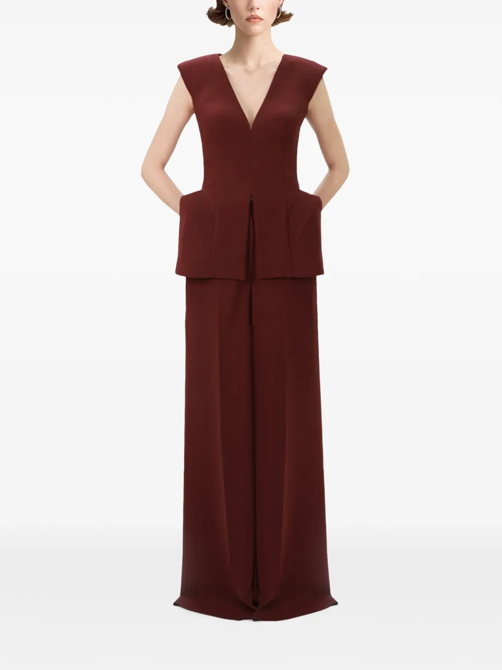 Gemy Maalouf Straight plooibroek Rood