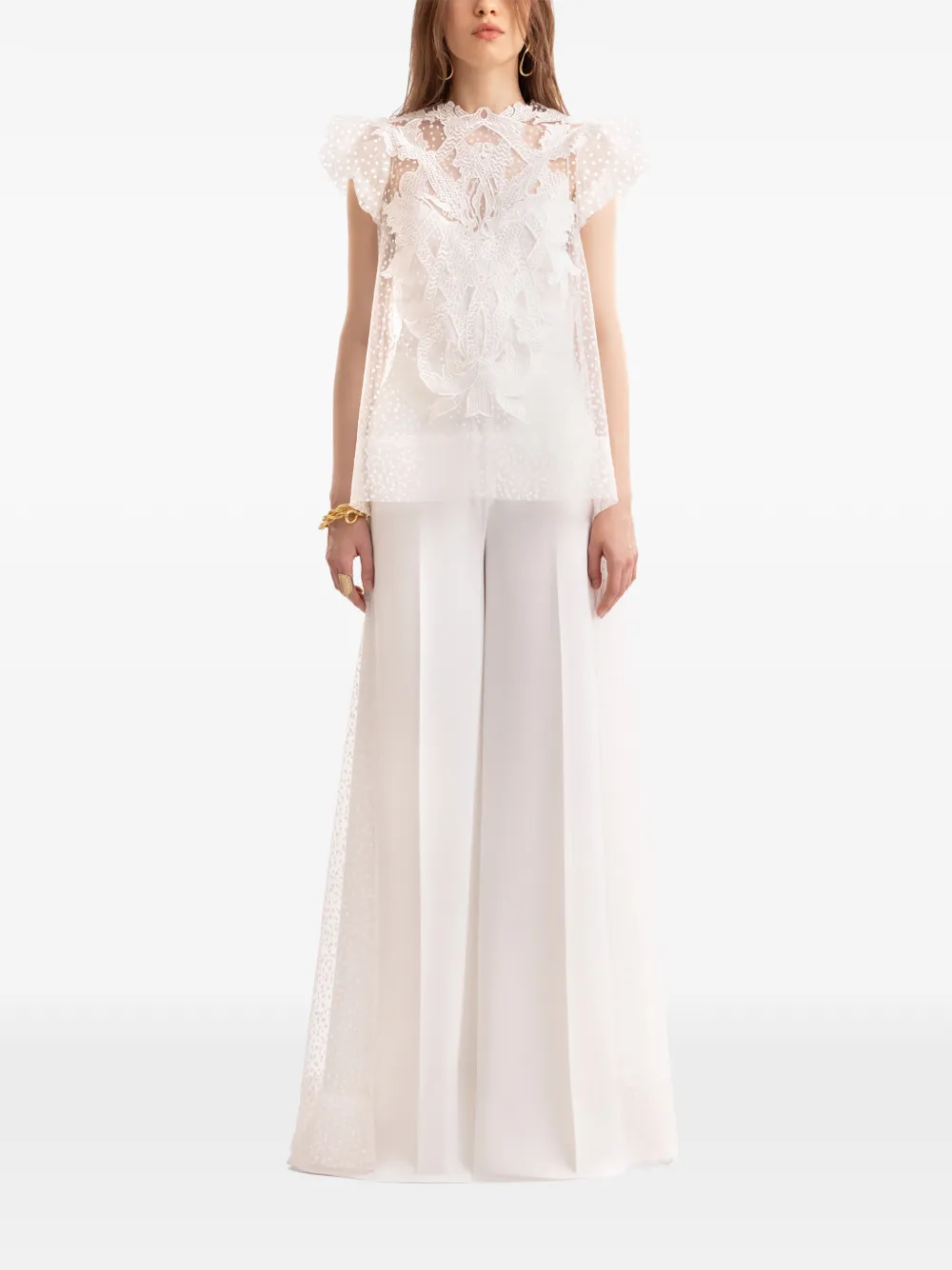 Gemy Maalouf Geplooide broek Wit