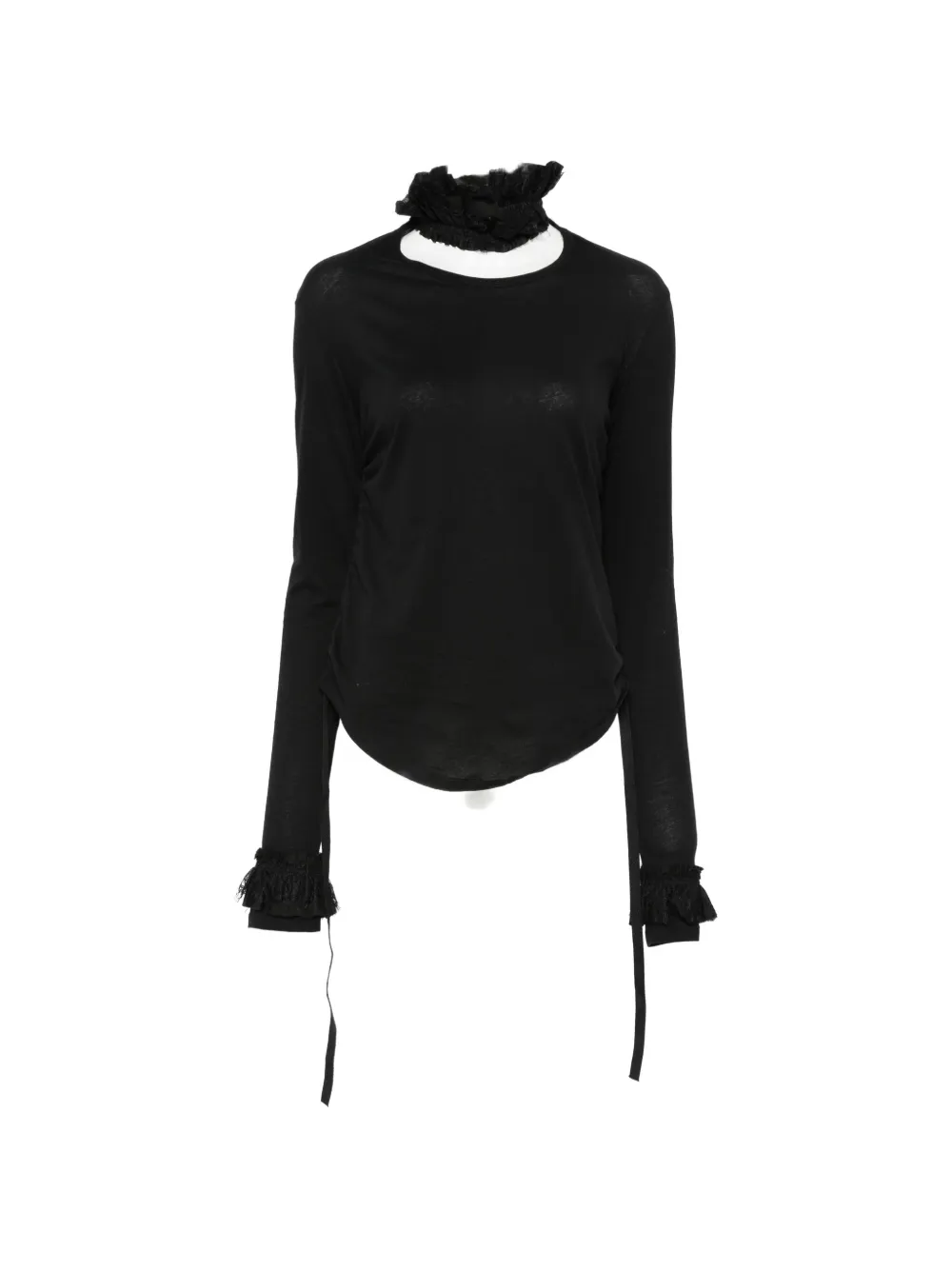 Ann Demeulemeester ruffled gathered top