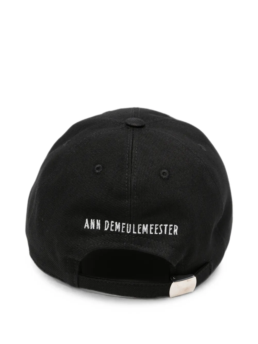 Ann Demeulemeester Honkbalpet met geborduurd logo Zwart