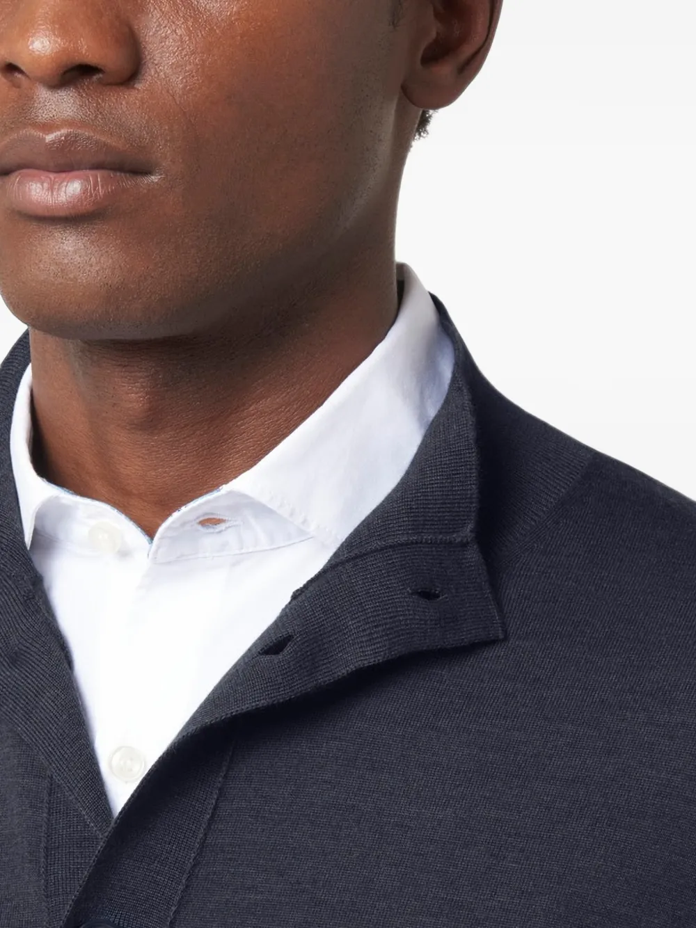 Paul & Shark Vest met hoge hals en knopen Blauw