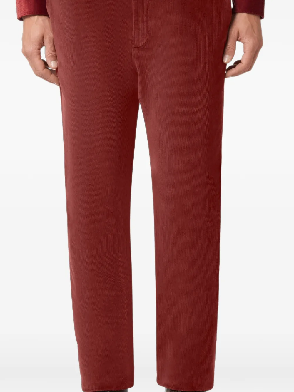 Paul & Shark Alba ribfluwelen broek Rood