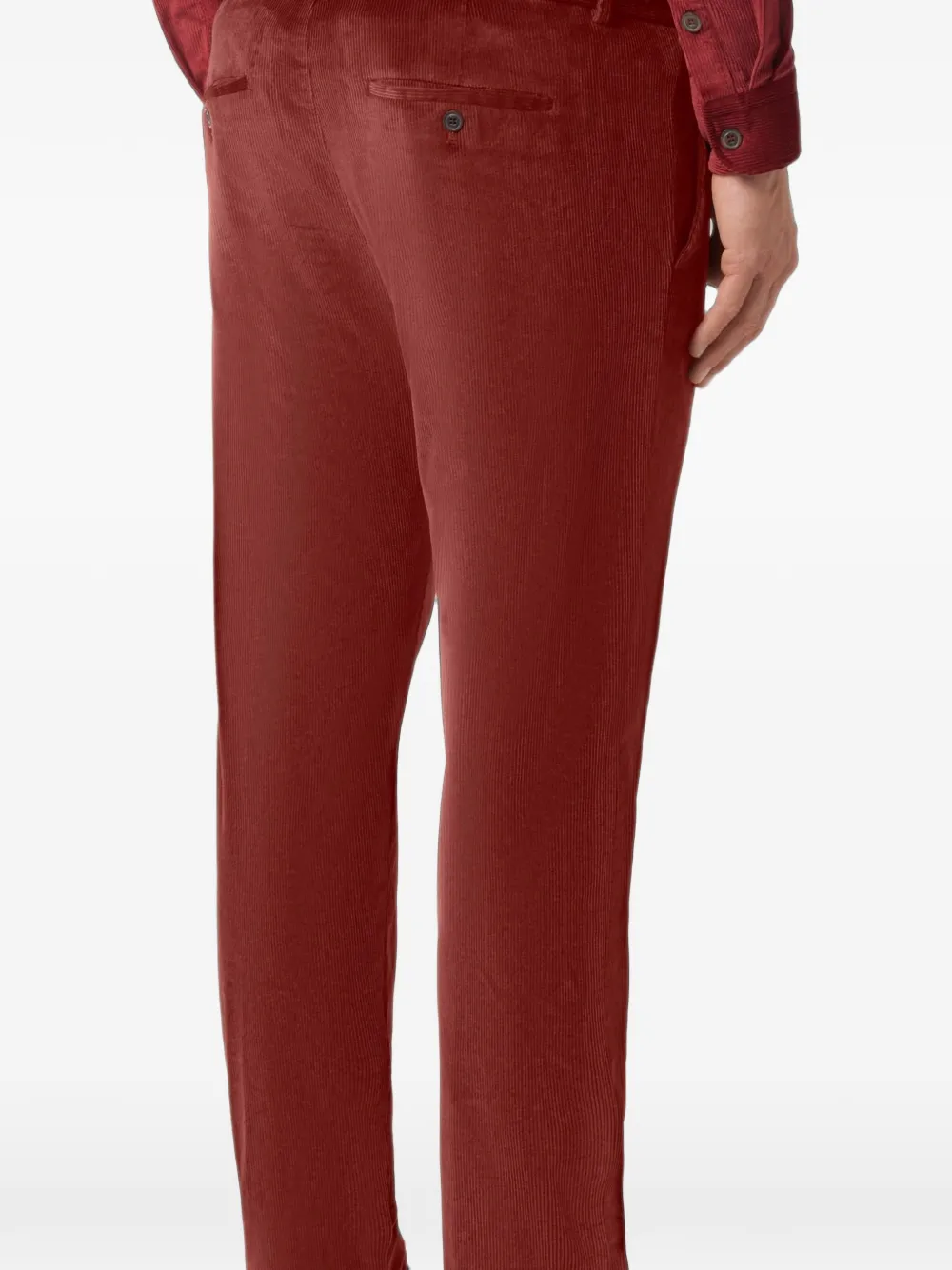 Paul & Shark Alba ribfluwelen broek Rood