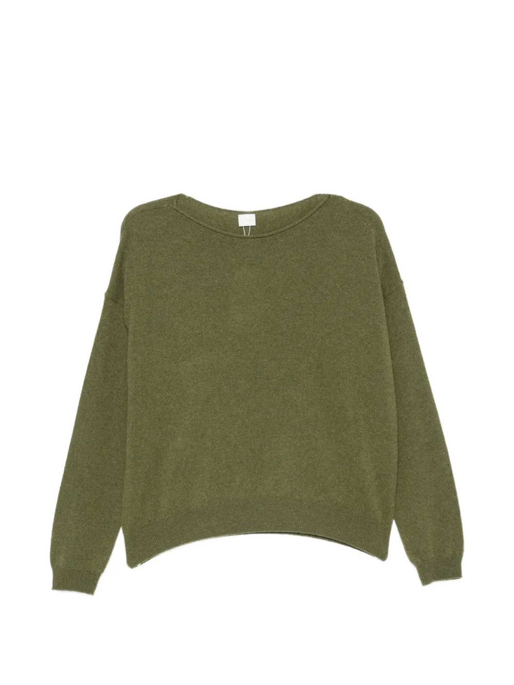 C.t.plage Fine-knit Boat-neck Sweater In Green