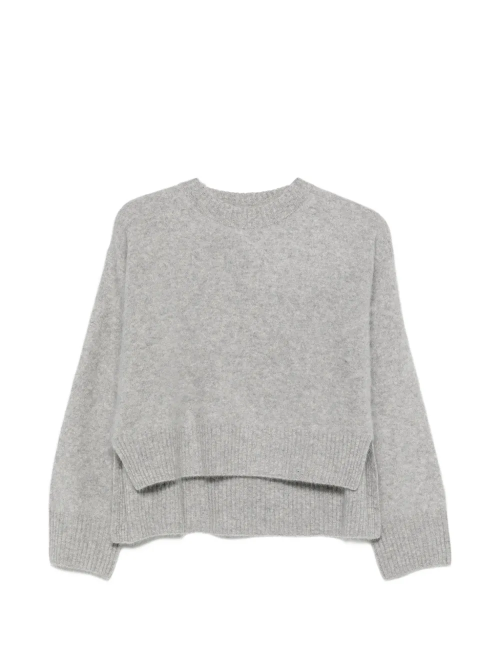 C.t.plage Ribbed-knit Wool Sweater In Gray