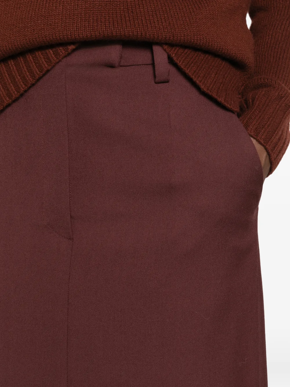 Brunello Cucinelli Midi-rok met split Rood