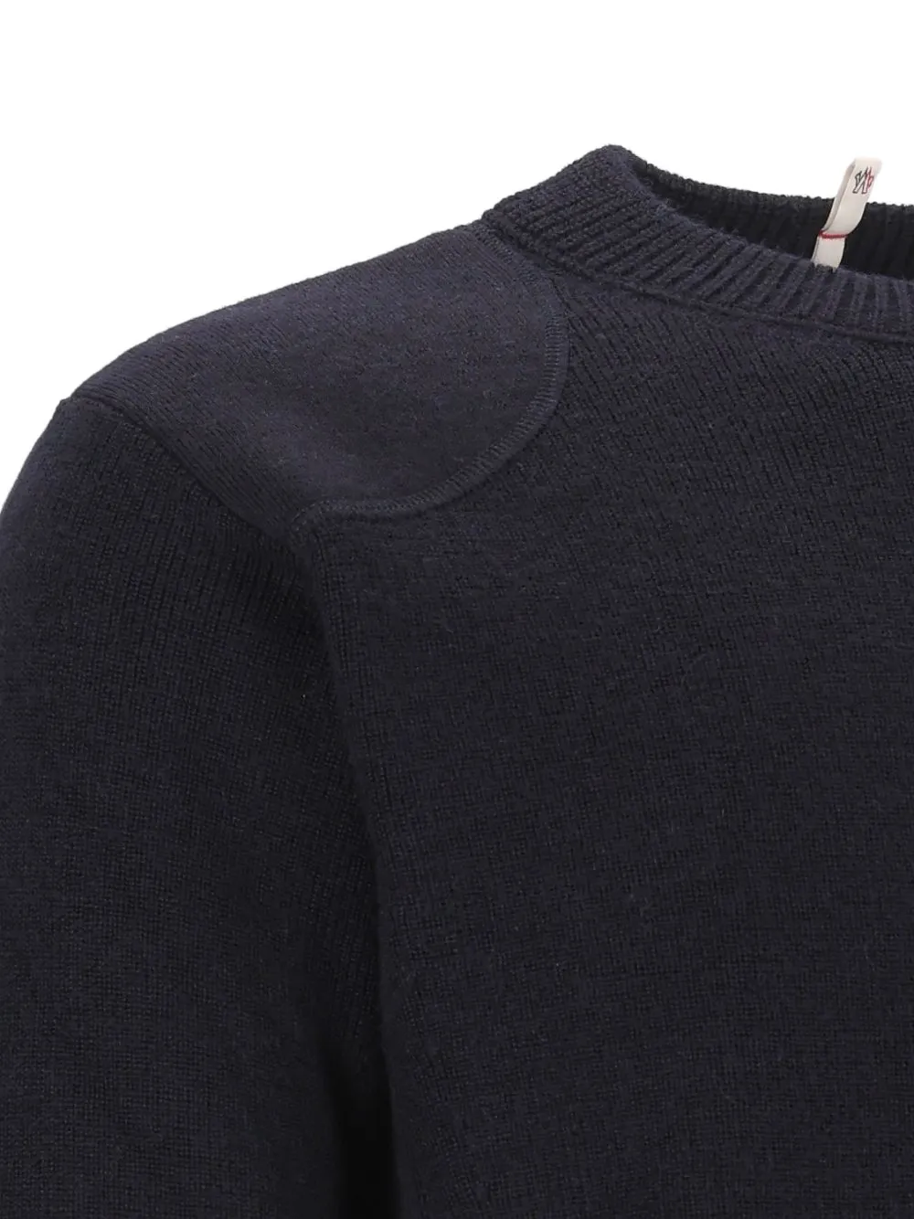 Moncler Grenoble Ribgebreide trui met logopatch Blauw