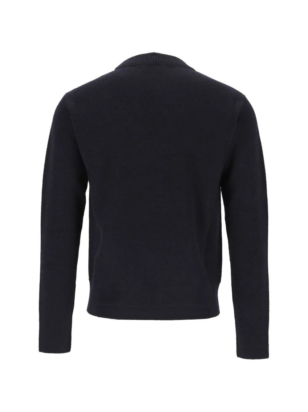 Moncler Grenoble Ribgebreide trui met logopatch Blauw