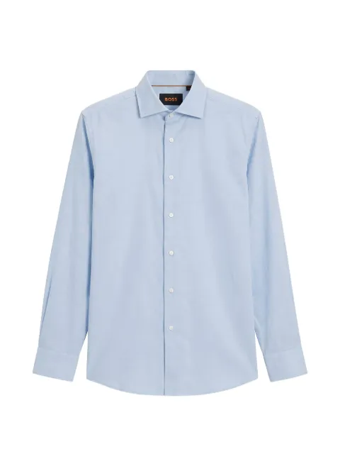 BOSS regular-fit shirt in micro-structured Italian cotton
