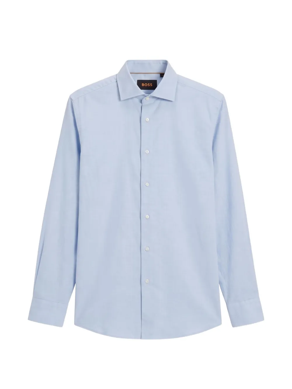 BOSS regular-fit shirt in micro-structured Italian cotton | Blue | Image 1