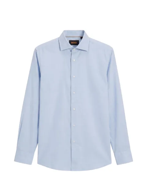BOSS regular-fit shirt in micro-structured Italian cotton