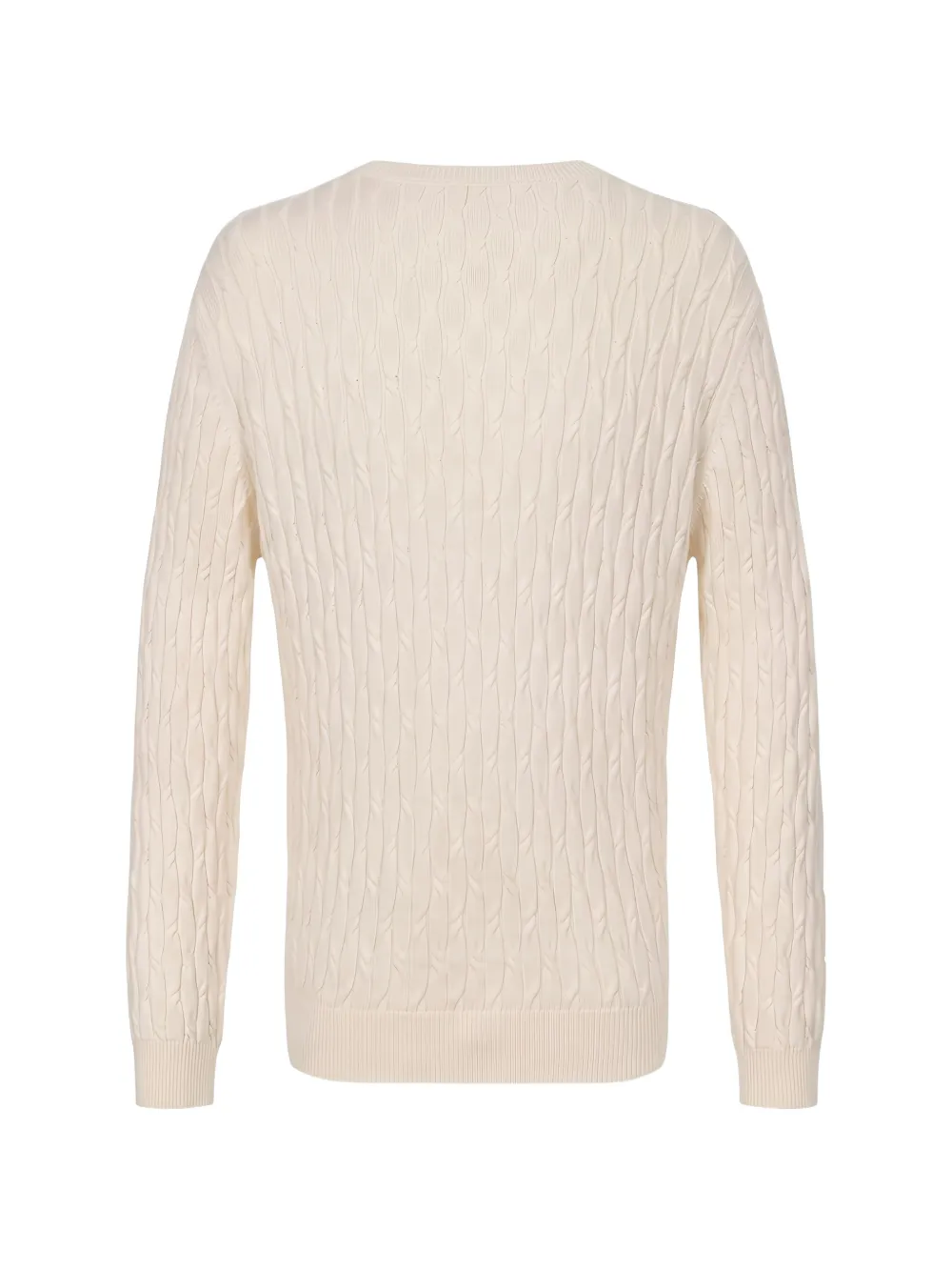 BOSS Kabelgebreide trui Beige