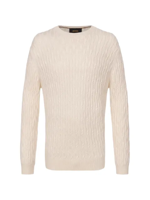 BOSS cable-knit sweater