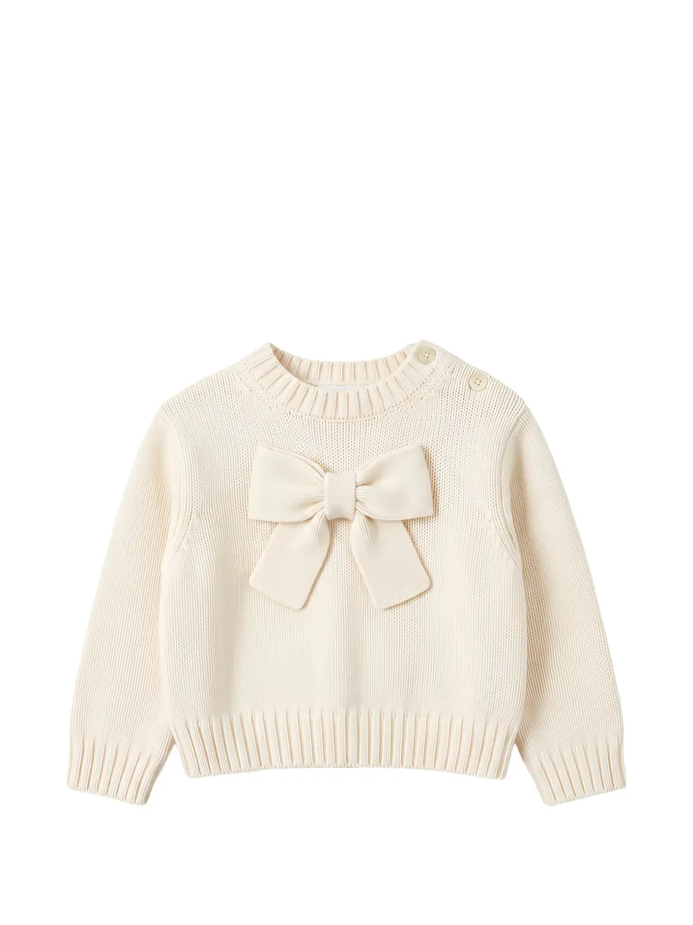 Il Gufo bow-appliqué sweater - Toni neutri