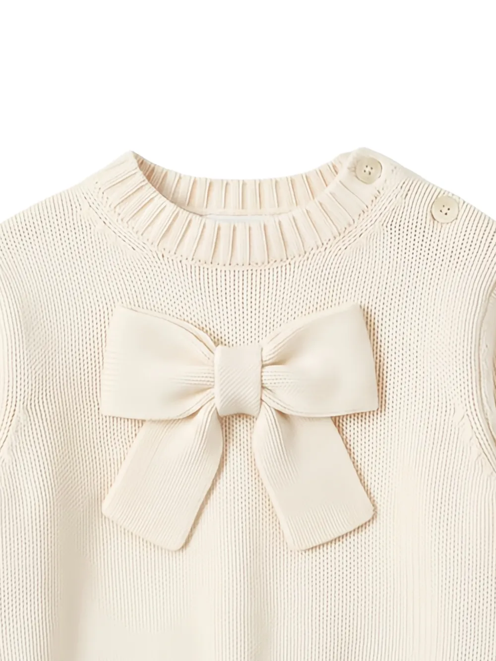 Il Gufo Trui met strik-applicatie Beige