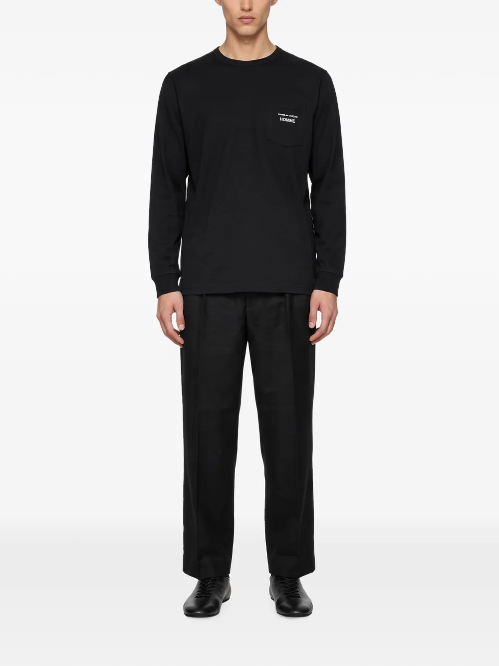 Comme des Garçons Homme logo-print pocket T-shirt Zwart