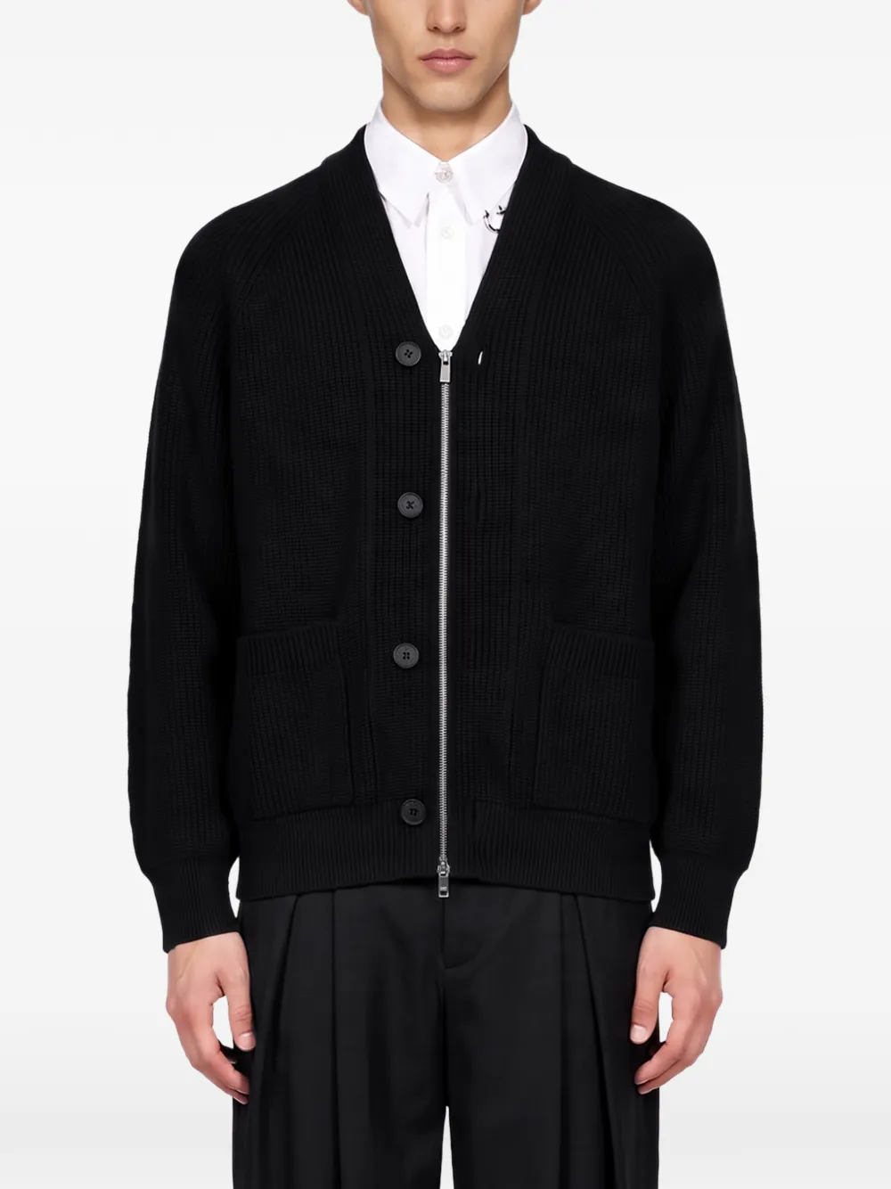 Comme des Garçons Homme Vest met rits Zwart